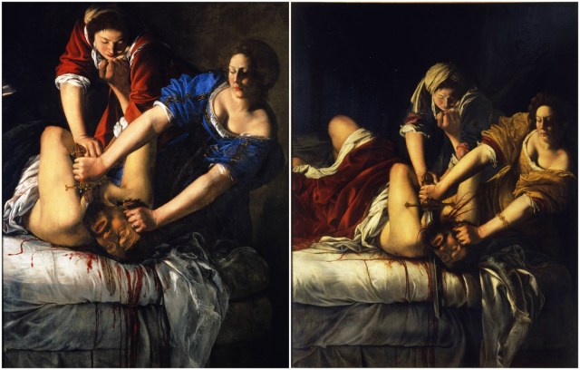 Confronto-Giuditta-decapita-Oloferne-Artemisia-Gentileschi-Napoli-Firenze